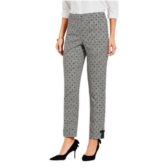 Talbots Gingham Dot Ankle Pant - Picture 1 of 14